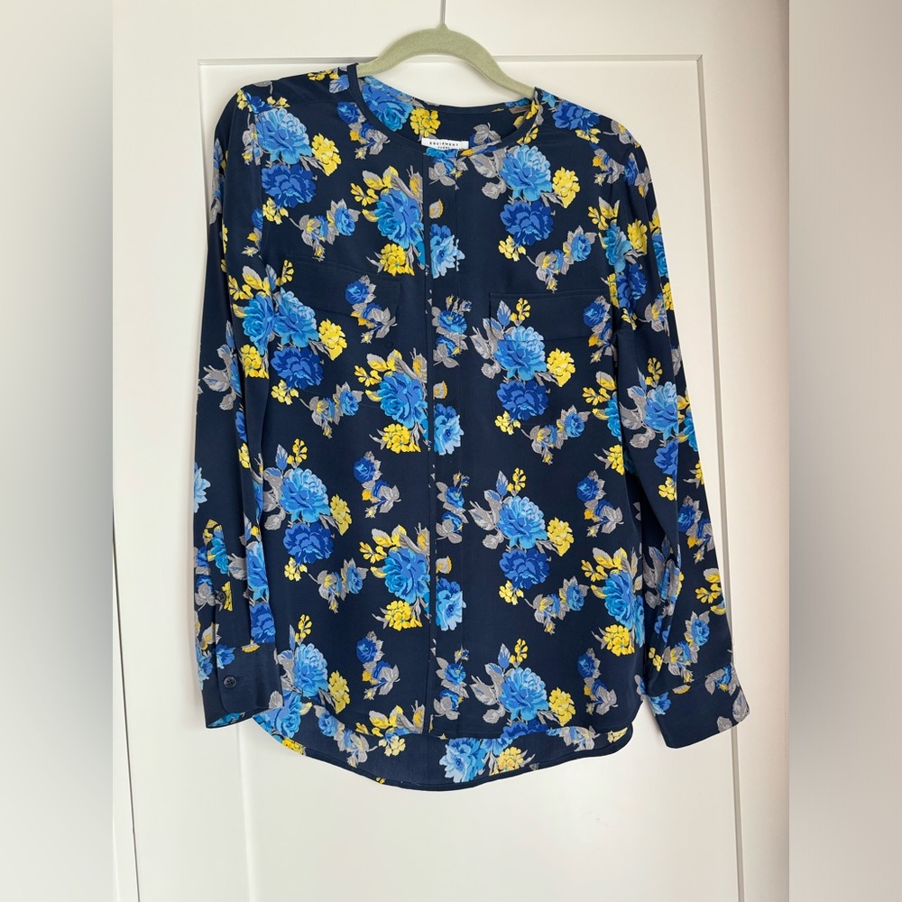 Equipment Silk Floral Shirt Size M